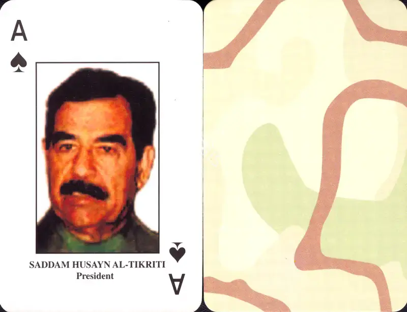 Most-Wanted Iraqi Playing Cards, 2003, Playing Cards