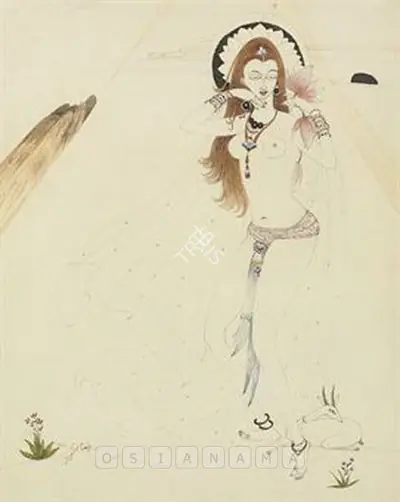 M.A.R. Chughtai (Artist), Untitled, Graphic Art