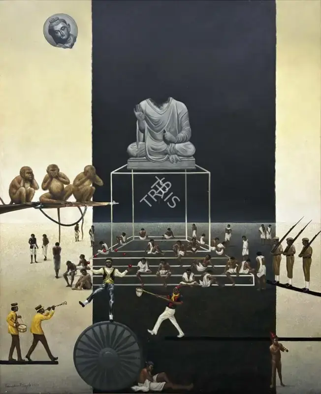 Kanchan Dasgupta (Artist), Untitled (Buddha), 2003, Painting