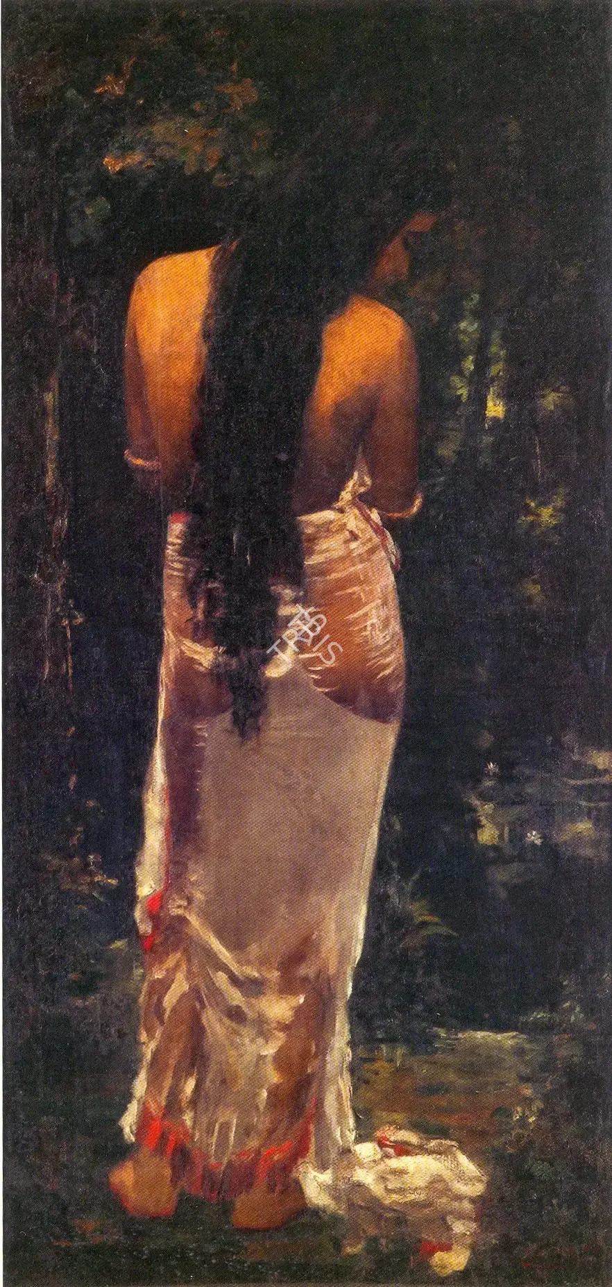 Mazumdar, Hemendranath (Artist). After Bath, n.d. | Painting, AG.Mum/13.07.12, 2012 · Asta Guru