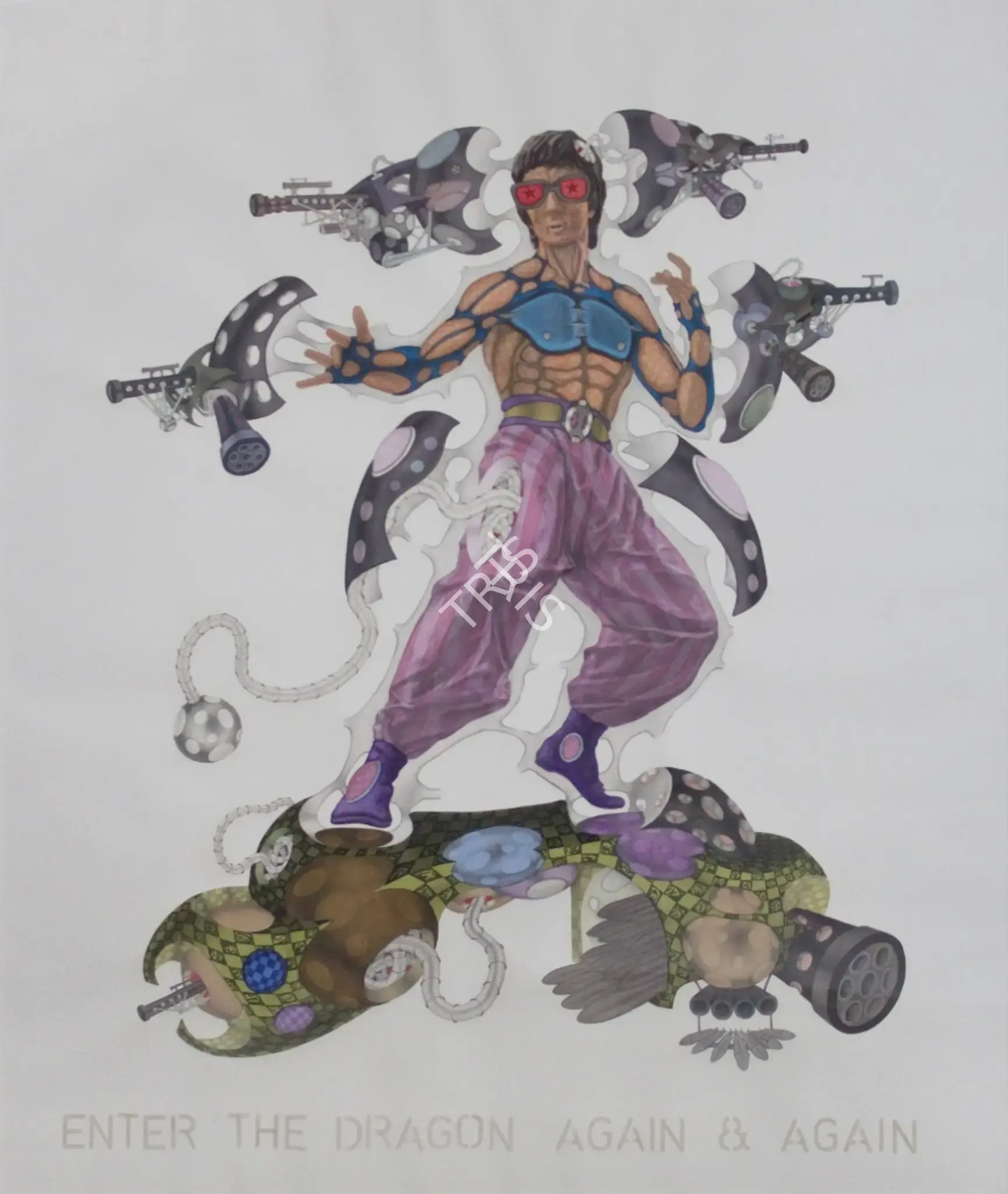 Ajay Dhandre (Artist), Enter The Dragon Again And Again, Painting