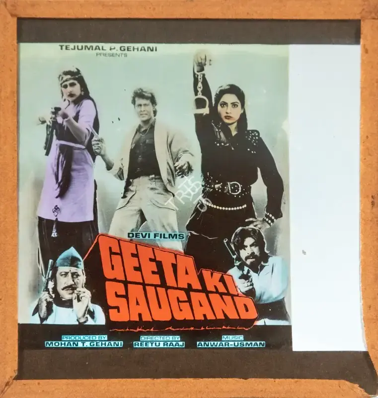 Mohan T. Gehani (Producer), Geeta Ki Saugand, 1988, Glass Slide
