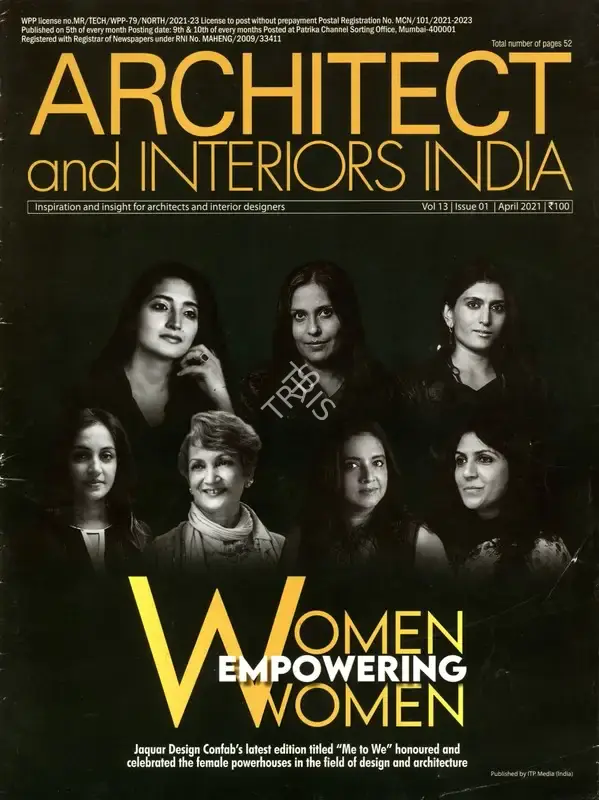Rashmi Naicker (Editor), Architect and  Interiors India, 2021, Magazine