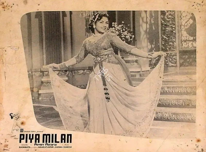 Raghunath (Director), Piya Milan, 1958, Lobby Card