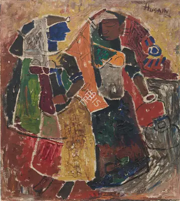 M.F. Husain (Artist), Untitled, 1950, Painting