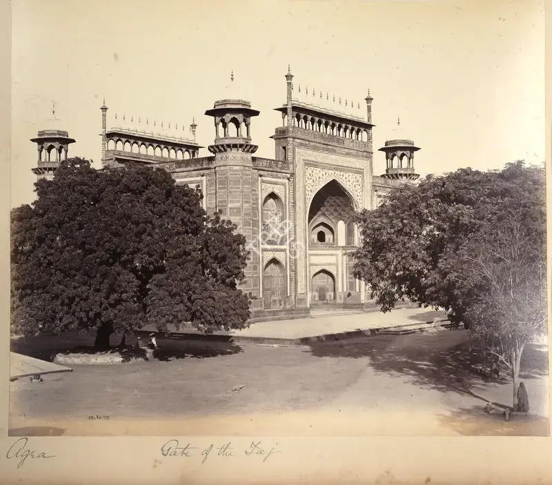 William Baker (Photographer), Gate of the Taj. Agra, 1866, Antiquarian Photograph