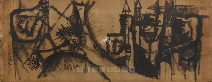 Nikhil Biswas (Artist), Christ Series, 1965, Painting