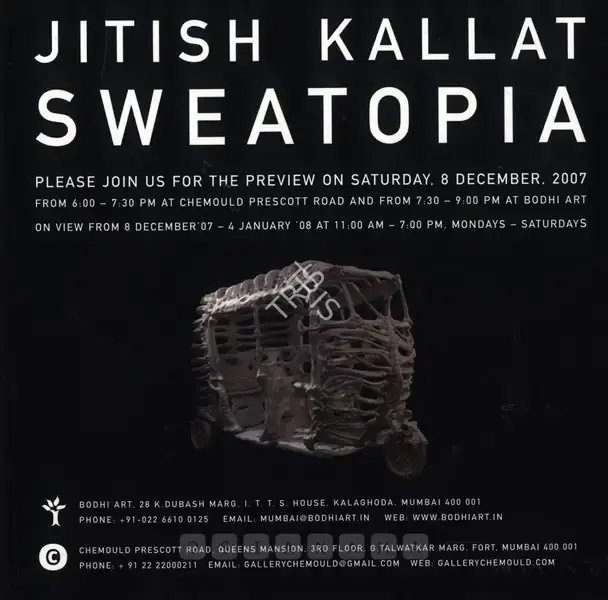 Jitish Kallat (Artist), Jitish Kallat, 2007, Solo Exhibition Invitation