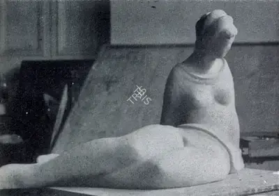 Chintamoni Kar (Artist), Park Figure, 1957, Sculpture