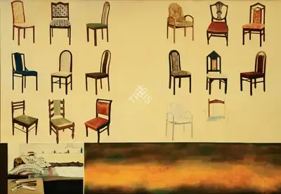 Bharti Kher (Artist), Death of a Snake Charmer, 2000, Painting