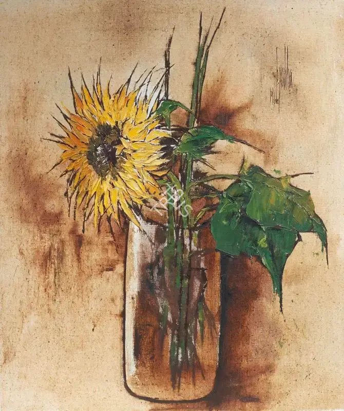 B. Prabha (Artist), Still Life with Flowers, 1966, Painting