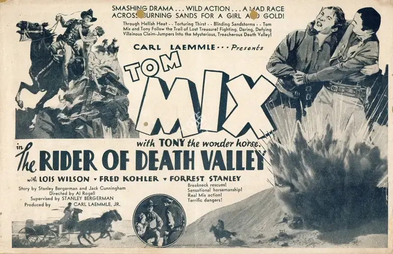 Albert S. Rogell (Director), The Rider Of Death Valley, 1932, Handbill