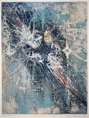 Krishna Reddy (Artist), Jelly Fish, 1955, Graphics Art