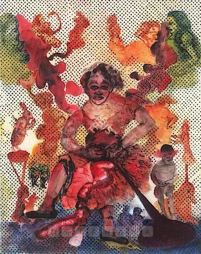Nalini Malani (Artist), Broken Alice II, 2005, Painting