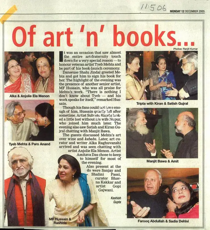 Ranjit Kumar (Photographer), Of Art 'N' Book…, 2005, Newspaper clipping