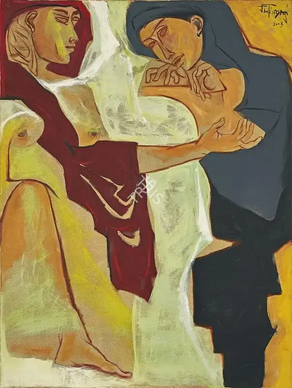 Das, Jatin (Artist). An Extended Hand, 2003 | Painting, 2022 · Asta Guru