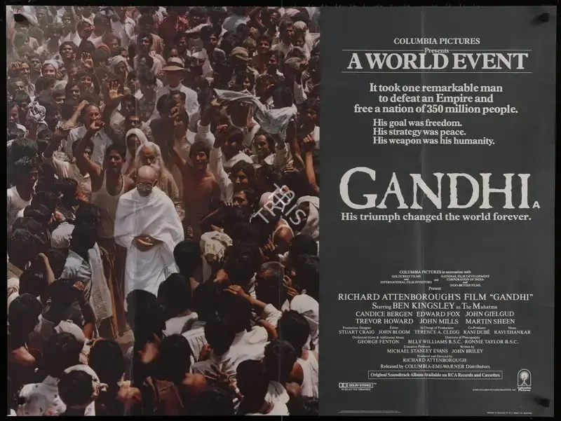 Richard Attenborough (Producer), Gandhi, 1982, Full Sheet Poster
