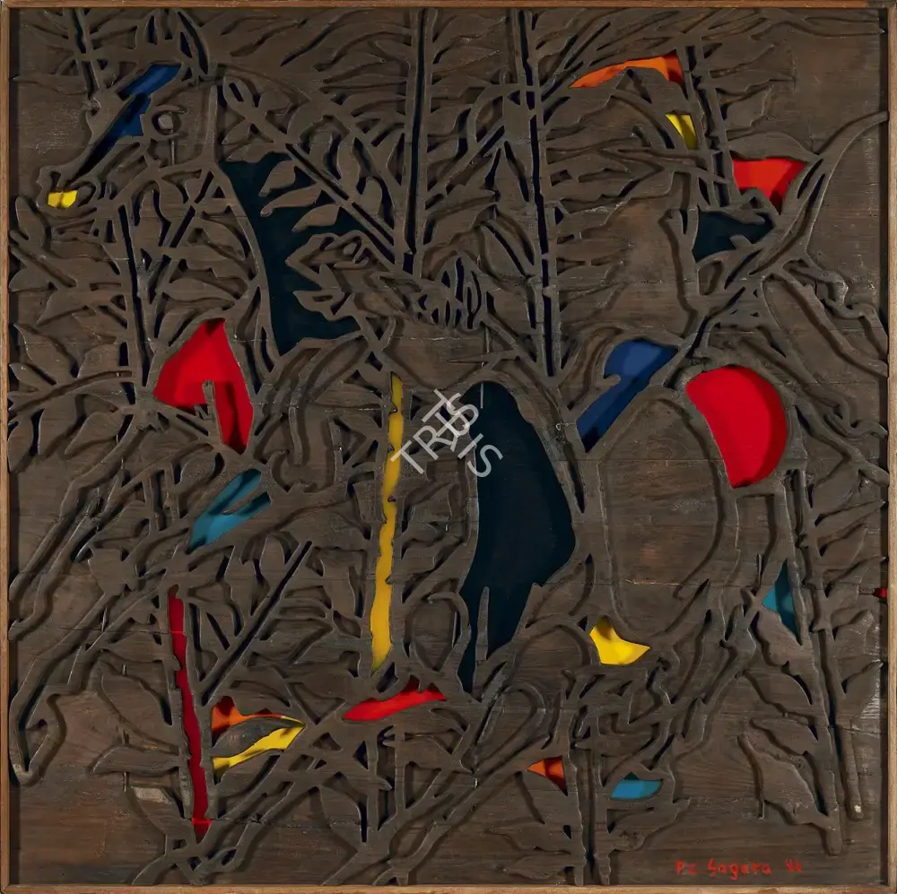 Sagara, Piraji (Artist). Untitled, 1986 | Painting, AG.Mum/14.05.19, 2019 · Asta Guru