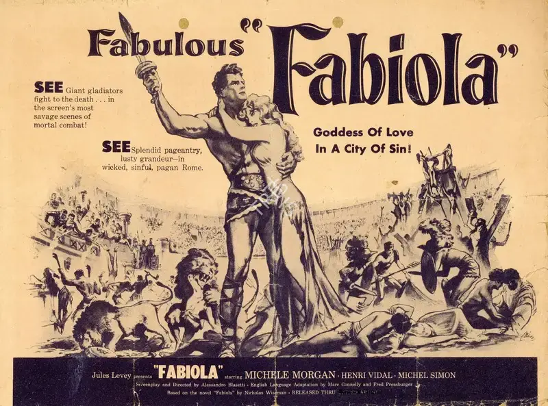 Alessandro Blasetti (Director), Fabiola, 1949, Handbill