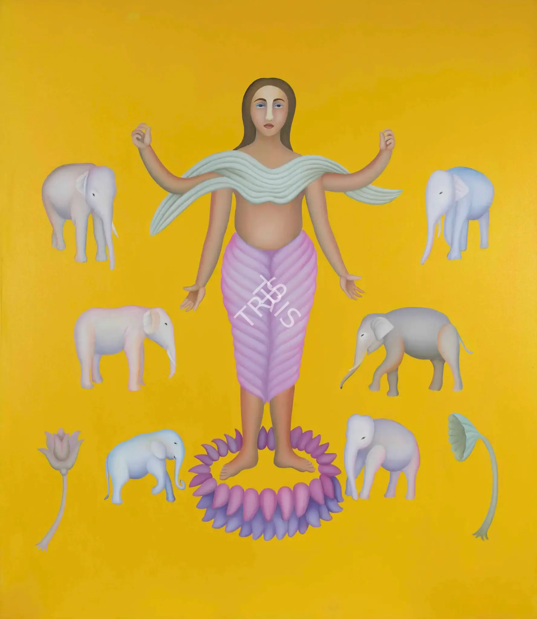 Bawa, Manjit (Artist). Untitled (Gaja Lakshmi), 2004 | Painting, 2013 · Christie's