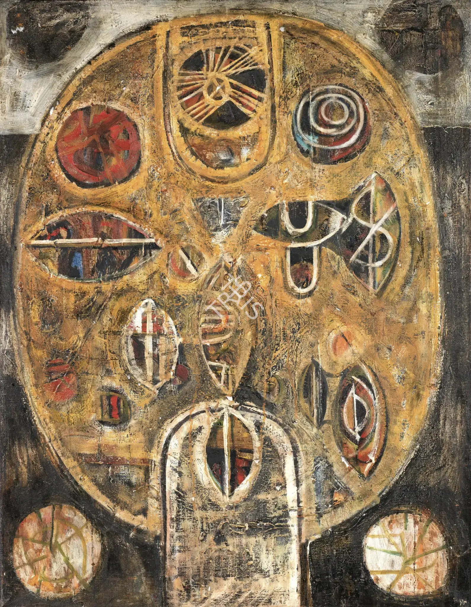 Avinash Chandra (Artist), Yellow Head, 1961, Painting