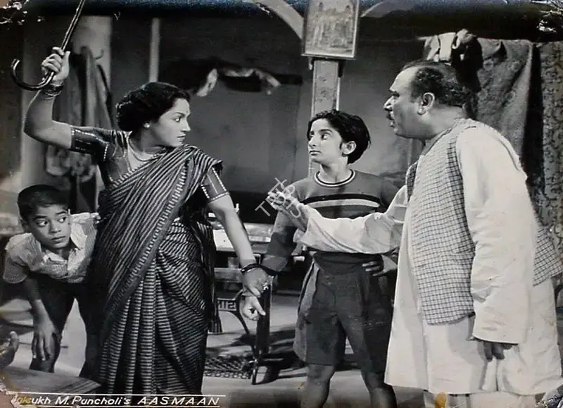 Dalsukh M. Pancholi (Director), Aasman, 1952, Lobby Card