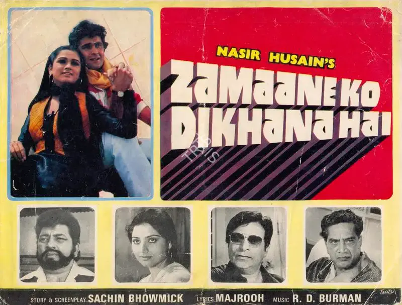 Nasir Husain (Producer), Zamaane Ko Dikhana Hai, 1981, Song-Synopsis Booklet