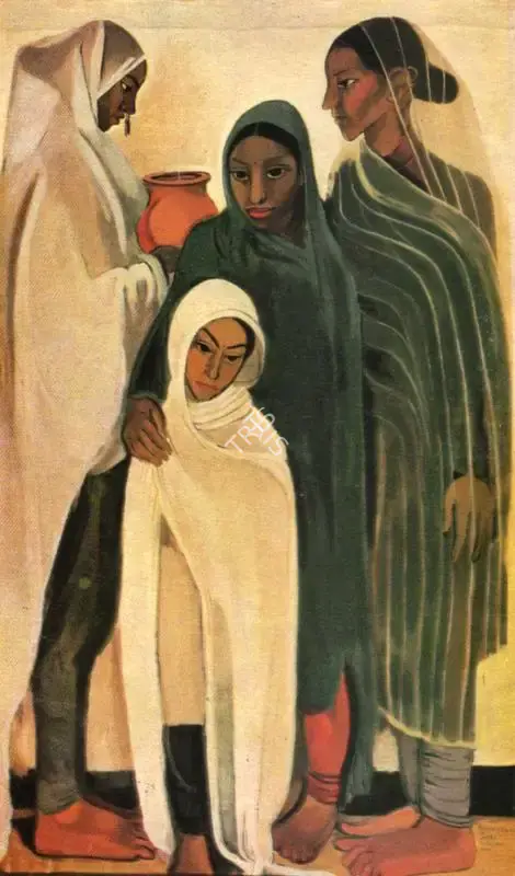Amrita Sher-Gil (Artist), Hill Women, 1935, Painting