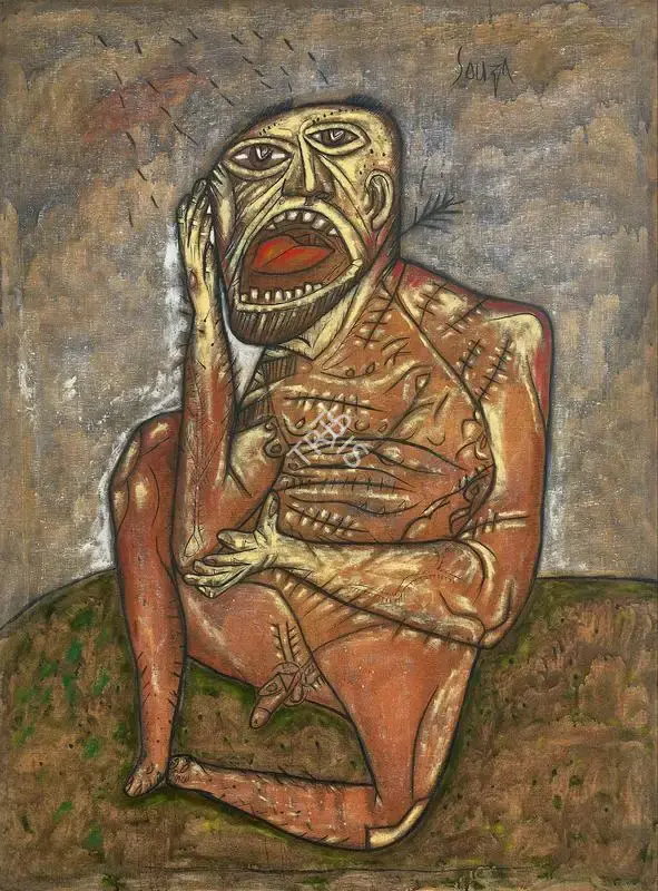 Souza, F.N. (Artist). Hunger, early 1960s | Painting, Pu.Mum/31.08.23, 2023 · Pundole