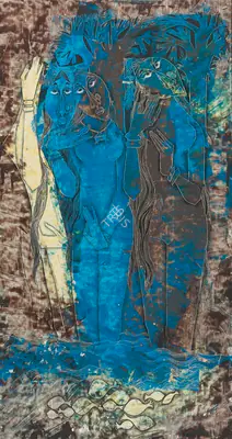 Dave, Shanti (Artist). Untitled (Bathers I), 1961 | Painting, So.NeY/19.03.14, 2014 · Sotheby's