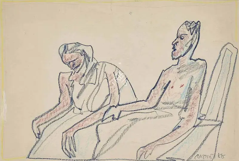 Jogen Chowdhury (Artist), Untitled, 1988, Drawing