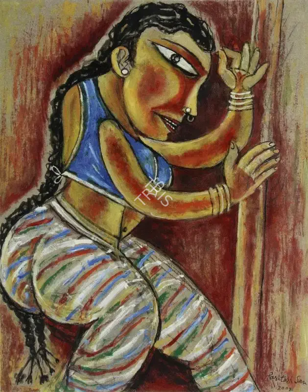 Paritosh Sen (Artist), Bharat Natayam I, 2002, Painting