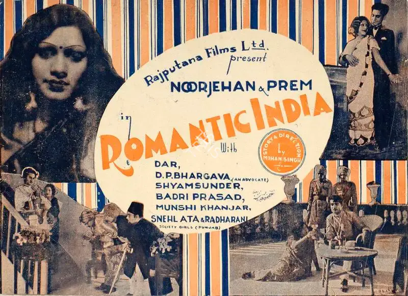Mohan Sinha (Director), Romantic India, 1936, Handbill
