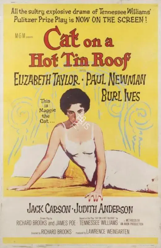 Richard Brooks (Director), Cat On a Hot Tin Roof, 1958, Poster
