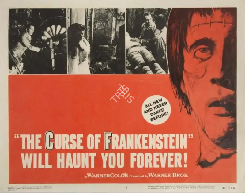 Jack Asher (Cinematographer), The Curse of Frankenstein, 1957, Lobby Card