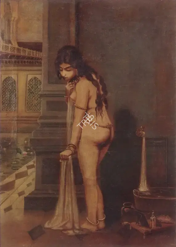 Follower of Hemendranath Mazumdar (Artist), The Bath, 1930, Painting