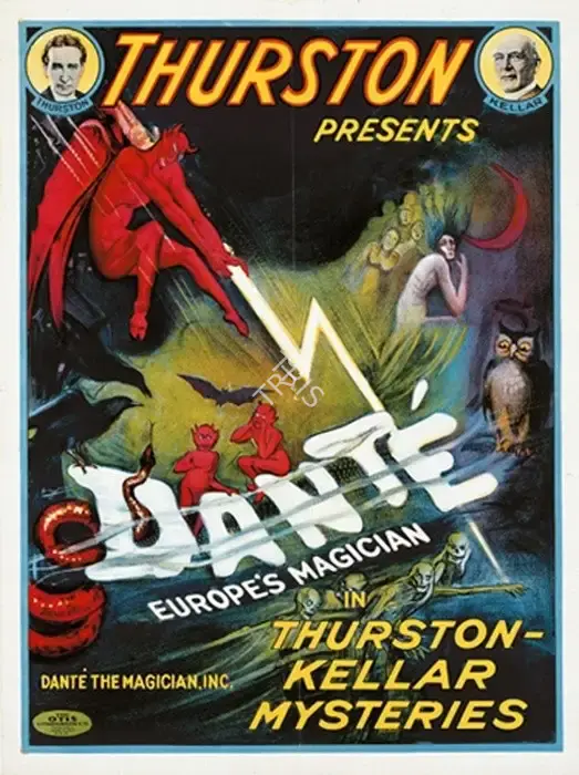 Thurston (Magician), Thurston Presents Dante, Magic Publicity Art & Memorabilia