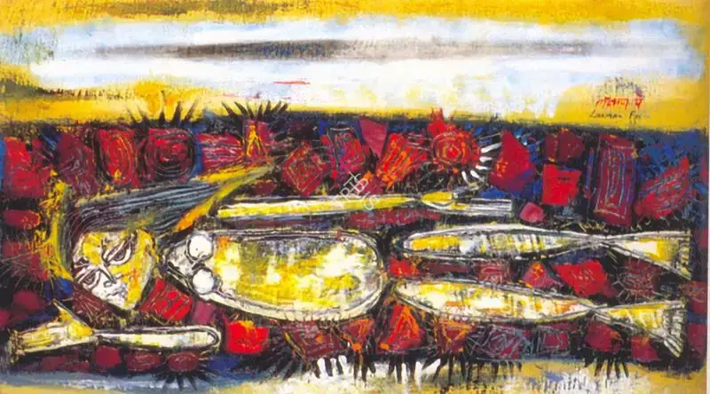 Laxman Pai (Artist), Cactus, 1963, Painting