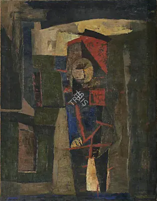 Ramkumar (Artist). Untitled, 1958 | Painting, AG.Onl/02.09.23, 2023 · Asta Guru