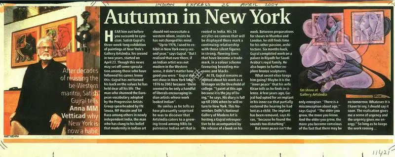 Amit Mehra (writer), Autumn in New York, 2009, Newspaper clipping