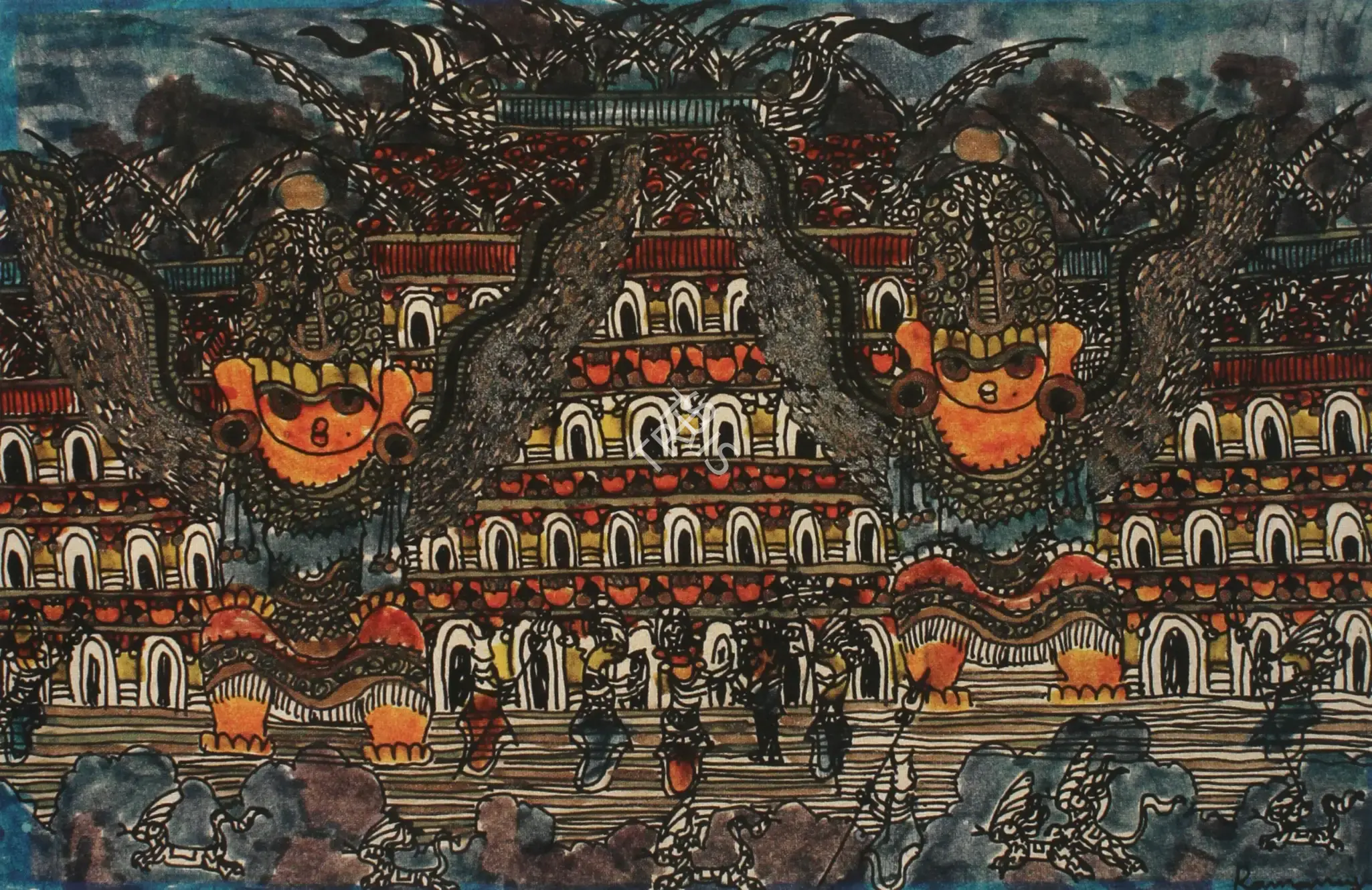 Ramanujam, K. (Artist). My Dream World, n.d. | Painting, Pu.Mum/28.08.12, 2012 · Pundole