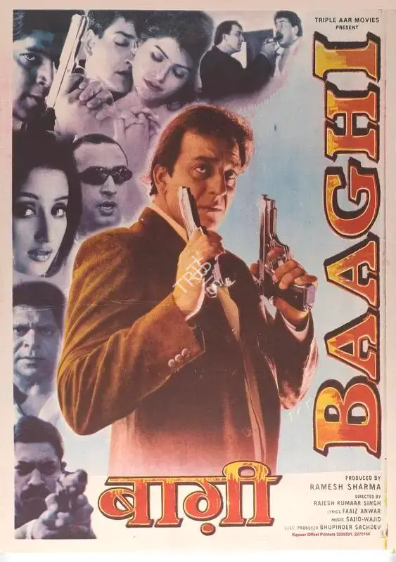 Ramesh J. Sharma (Producer), Baaghi, 2000, Full Sheet Poster
