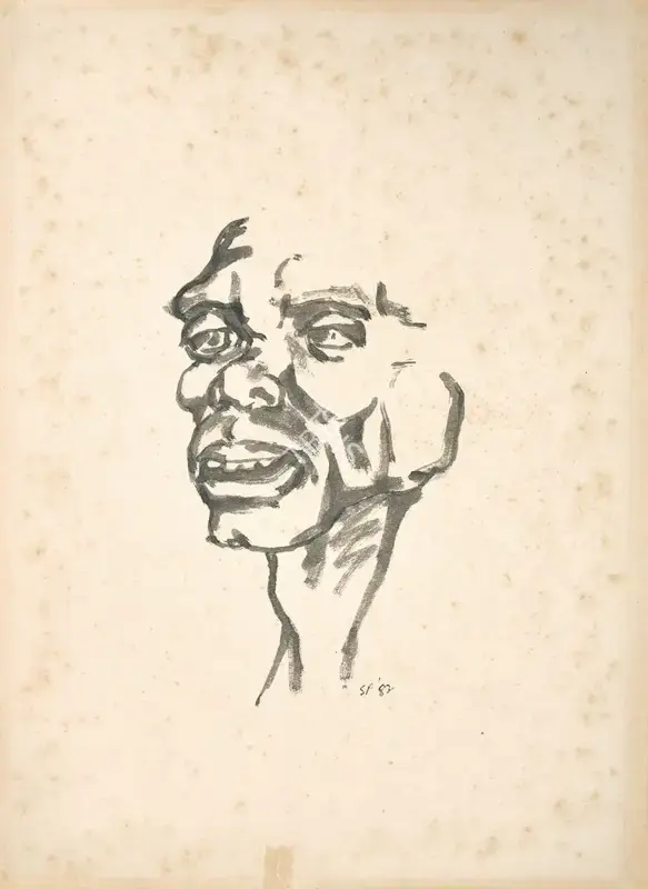 Sudhir Patwardhan (Artist), A Double-Sided Work, 1982, Drawing