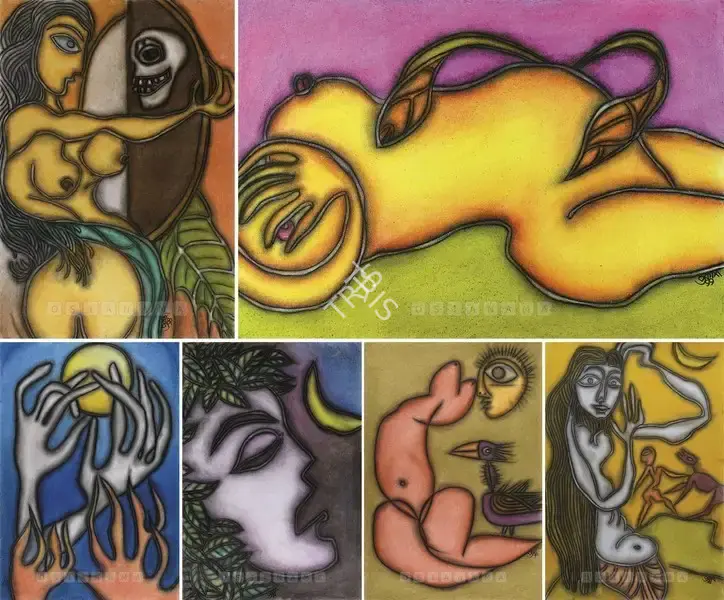 Karmakar, Prokash (Artist). Various, 1998 | Painting, Os.Del/15.07.08, 2008 · Osian's