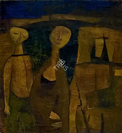 Ramkumar (Artist), Dreamers, 1955, Painting