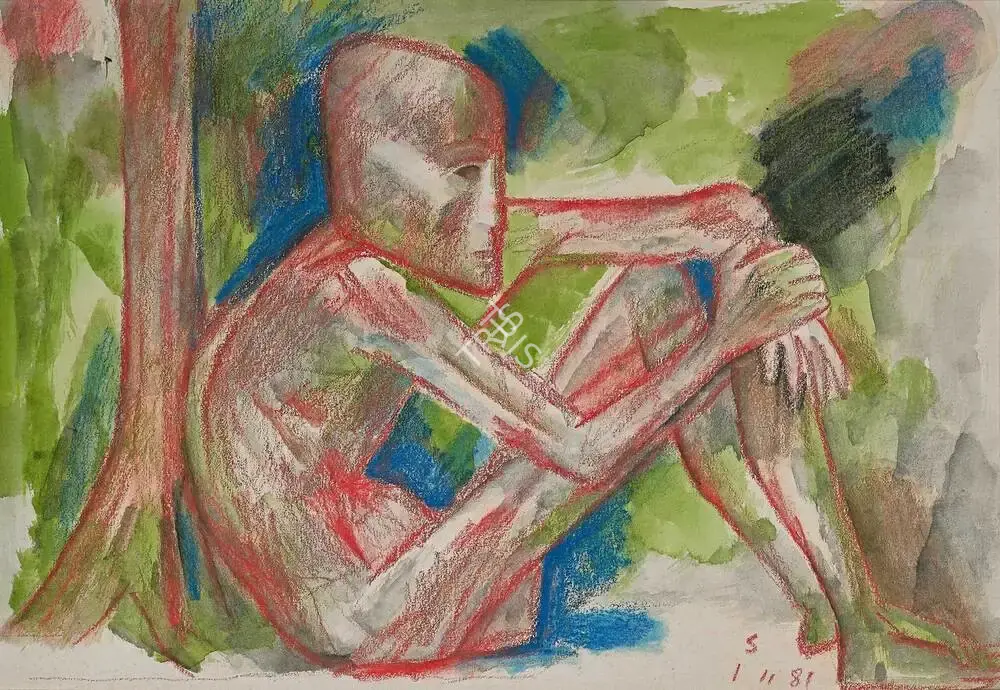 Somnath Hore (Artist), Untitled, 1981, Painting