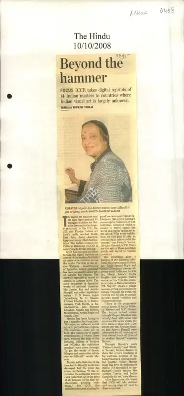 Shailaja Tripathi Taneja (Reporter), Beyond the Hammer, 2008, Newspaper Clipping