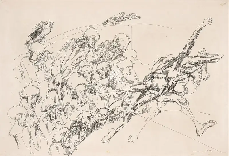 A. Ramachandran (Artist), Untitled, 1990, Drawing