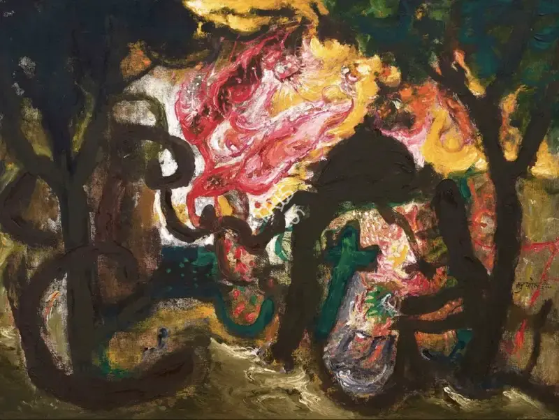 Manu Parekh (Artist), Yogna, 2000, Painting