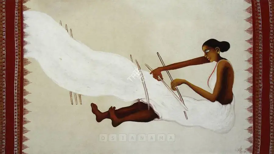 Arpana Caur (Artist), Weaver Of Dream, 2000, Painting